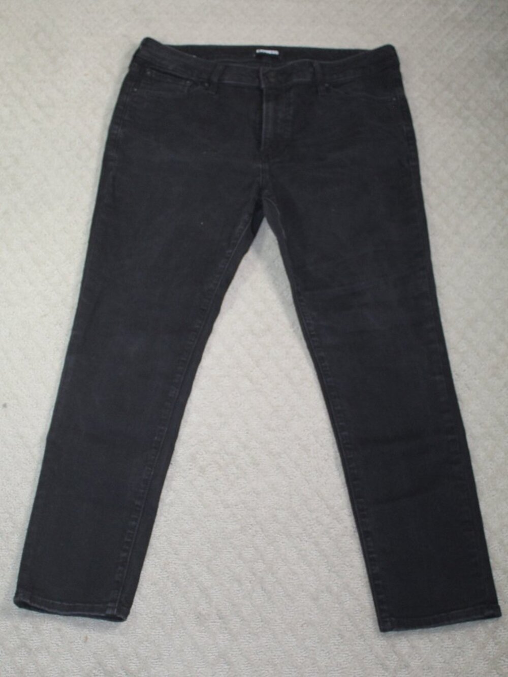 Express Size 36x30 Black Hyper Stretch Slim Jeans